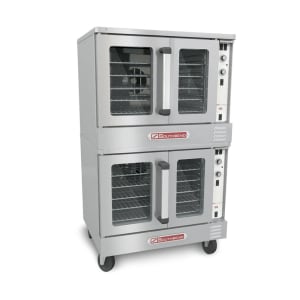348-SLGS22SCNG SilverStar Double Full Size Natural Gas Convection Oven - 144,000 BTU 