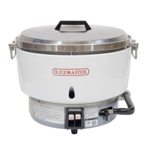 296-RM55NR 55 Cup Commercial Rice Cooker, Natural Gas, Aluminum Exterior, Natural Gas