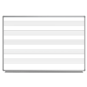 304-WB7248M 72" x 48" Wall-Mounted Music Whiteboard w/ Aluminum Frame
