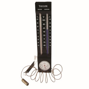 383-5329 Indoor Outdoor Thermometer w/ Large Print, TempGraph Design