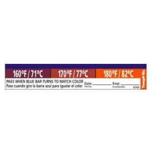 383-8769 Adhesive Dishwasher Temperature Labels, 160, 170 & 180 F Degrees
