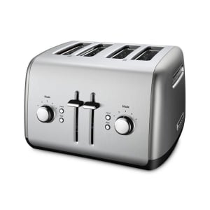 449-KMT4115CU 4 Slice Toaster w/ Manual High-Lift Lever, Contour Silver