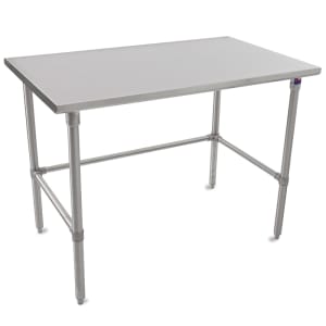 416-ST63084SBK 84" 16 ga Work Table w/ Open Base & 300 Series Stainless Flat Top
