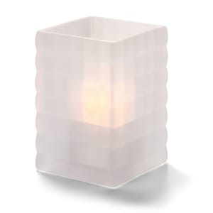 461-1533SC Square Optic Block Glass Lamp, 2 5/8"W x 3 3/4"H, Satin Crystal