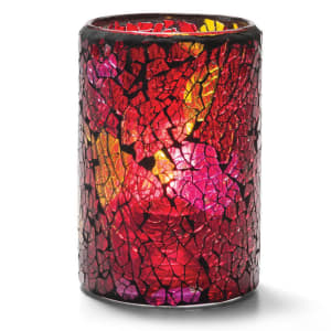 461-43017RG Crackle Lamp For HD26, HD17 & HD12, Red & Gold Glass