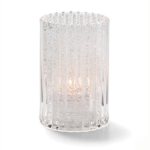 461-1502CJ Vertical Glass Rod Lamp w/ Cylinder Shape, 2 7/8 x 4 5/8", Clear Jewel