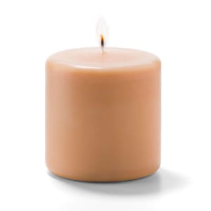 461-P3X3CP12 Wax Pillar Candle - 3" x 3", Wax, Cappuccino
