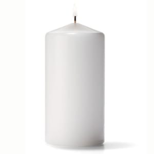 461-P3X6W12 Pillar Candle, 6x3", Wax, White