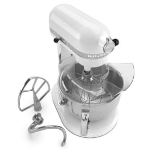 449-KP26M1XWH 10 Speed Stand Mixer w/ 6 qt Stainless Bowl & Accessories, White