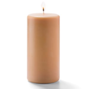 461-P3X6CP12 Wax Pillar Candle - 3" x 6", Wax, Cappuccino