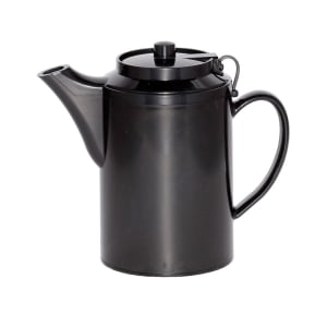 482-TST612BL 16 oz Dripless Teapot w/ Tether, Baffled Spout, Black