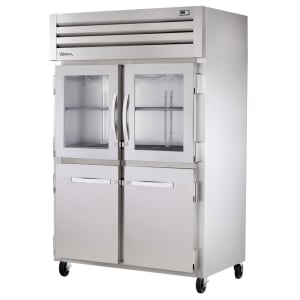 598-STG2R2HG2HS 52 3/5" Two Section Reach In Refrigerator, (2) Glass Doors, (2) Solid Doors,...