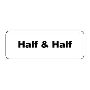 482-MT1HH ID Magnet Tag, 1 1/4 x 3 1/2", Half & Half
