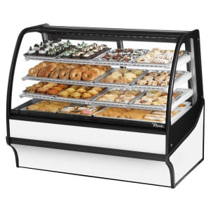 598-TDMDC59GEGEWW 59 1/4" Full Service Dry Bakery Case w/ Curved Glass - (4) Levels, 115v