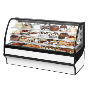598-TDMR77GEGEWW 77 1/4" Full Service Bakery Case w/ Curved Glass - (4) Levels, 115v