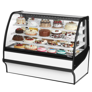 598-TDMR59GEGEWW 59 1/4" Full Service Bakery Case w/ Curved Glass - (4) Levels, 115v