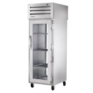 598-STA1RPT1G1G 27 1/2" One Section Pass Thru Refrigerator, (2) Right Hinge Glass Doors, 115...