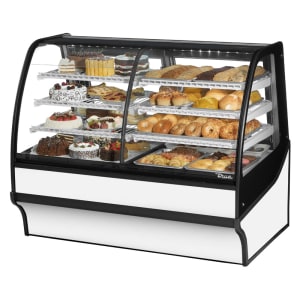 598-TDMDZ59GEGEWW 59 1/4" Full Service Dual Zone Bakery Case w/ Curved Glass - (4) Levels, 115v