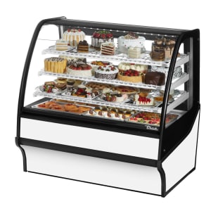 598-TDMR48GEGEWW 48 1/4" Full Service Bakery Case w/ Curved Glass - (4) Levels, 115v