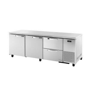 True TUC-93D-2-HC~SPEC3 93&quot; W Undercounter Refrigerator w/ (3) Sections, (2) Doors &amp; (2) Drawers, 115v