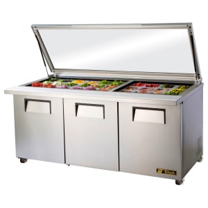 598-TSSU7230MBSTFGLI 72" TSSU Series Mega Top Sandwich/Salad Prep Table w/ Refrigerated Base, 115v