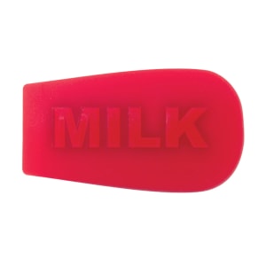 482-1000209002 Content Indicator Sock w/ Embossed Word (MILK), Red