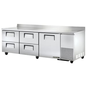 598-TWT93D4 93" Worktop Refrigerator w/ (3) Sections & (4) Drawers, 115v