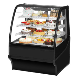 598-TDMR36GEGEBW 36 1/4" Full Service Bakery Case w/ Curved Glass - (4) Levels, 115v