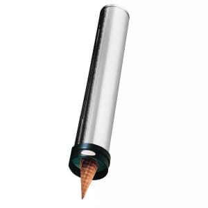 623-1003846 Mounted Ice Cream Cone Dispenser - Stainless Steel, Silver 