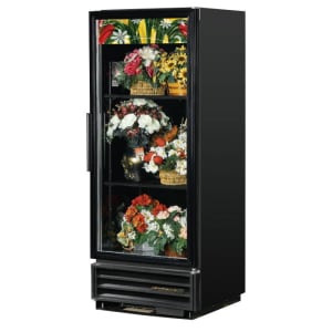 598-GDM12FC 1 Section Floral Cooler w/ Swinging Door - Black, 115v