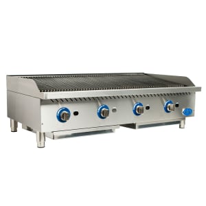 605-GCB48GSR 48" Countertop Gas Charbroiler w/ Cast-Iron Grates, Radiant