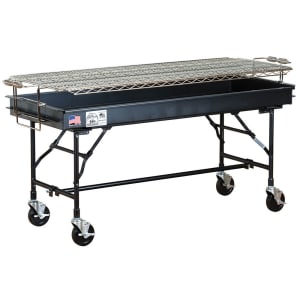 629-M15FB 60" Mobile Charcoal Commercial Outdoor Grill w/ Painted Finish