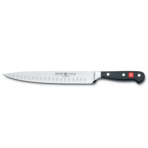 618-4524723 9" Carving Knife w/ Black Polymer Handle, High Carbon Steel