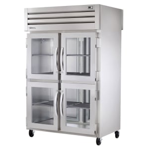 True STA2R-4HG-HC 52 3/5&quot; Two Section Reach In Refrigerator, (4) Left/Right Hinge Glass Doors, 115v
