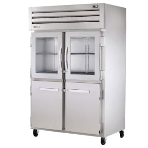 598-STR2R2HG2HS 52 3/5" Two Section Reach In Refrigerator, (2) Glass Doors, (2) Solid Doors,...