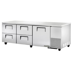 598-TUC93D4 93" W Undercounter Refrigerator w/ (3) Sections, (1) Door & (4) Drawers, 115...