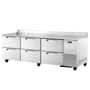 True TWT-93D-6-HC~SPEC3 93&quot; Worktop Refrigerator w/ (3) Sections &amp; (6) Drawers, 115v