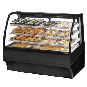598-TDMDC59GEGEBW 59 1/4" Full Service Dry Bakery Case w/ Curved Glass - (4) Levels, 115v
