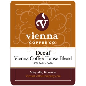 775-WVCHDW12 12 oz Whole Bean Decaf Coffee, Vienna Coffee House Blend