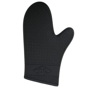 752-RZS685BK15 15" Conventional Oven Mitt w/ Cotton Lining - Silicone, Black