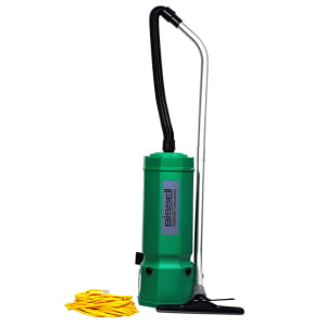 856-BG1001 10 qt Advance Filtration Backpack Vacuum w/ 8 Piece Tool Kit - 1175 Watts, Green