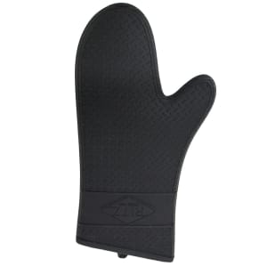 752-RZS685BK17 17" Conventional Oven Mitt w/ Cotton Lining - Silicone, Black