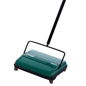 856-BG22 9" Sweeper w/ Single Rubber Brush, Green