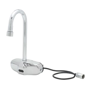 064-EC3105 Wall Mount Electronic Faucet - 4" Centers, Gooseneck Spout, Chrome Plated Brass