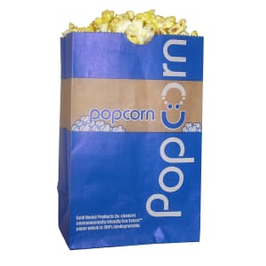 231-2208E 46 oz EcoSelect Natural Fiber Paper Disposable Popcorn Bags, 1,000/Case