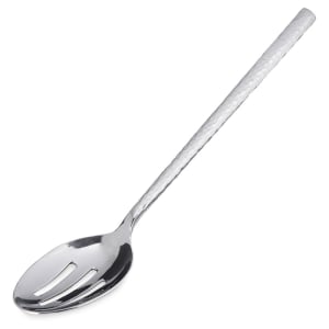 028-60201 12" Terra Slotted Serving Spoon - Hammered, Stainless