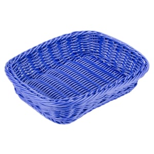 284-WB1508BL Rectangular Bread & Bun Basket, 11 1/2" x 8 1/2", Polypropylene, Blue