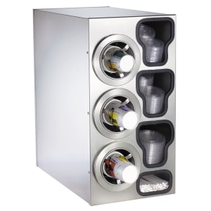 472-CTCC3LSS Cup & Lid Organizer, Cabinet, (7) Compartment, All Cup Types