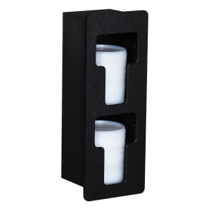 472-FMVL2 Lid Dispenser, Built-In, 2 Section, Polystyrene, Black