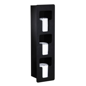 472-FMVL3 Lid Dispenser, Built-In, 3 Section, Polystyrene, Black